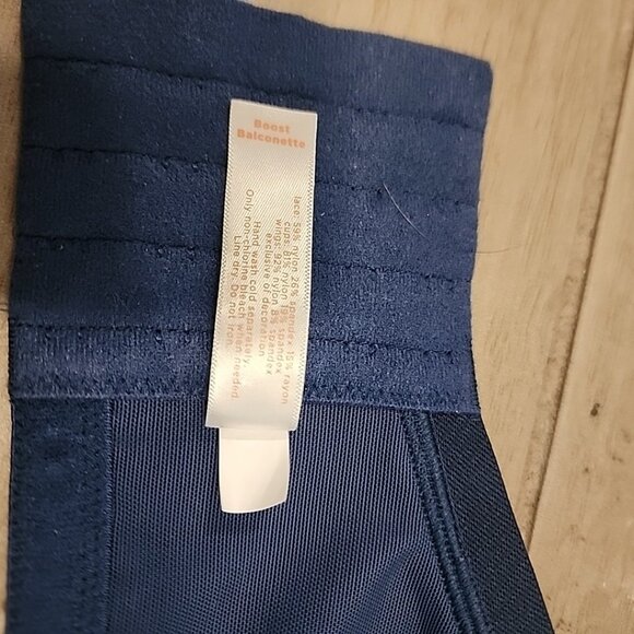 Cacique Boost Balconette Bra 46DDD Blue Underwire Padded - Picture 5 of 6